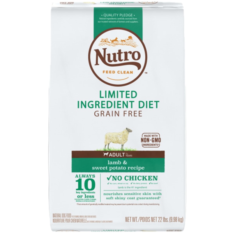 Nutro Limited Ingredient Grain Free Lamb & Sweet Potato Recipe for Dogs