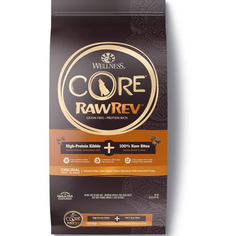 Wellness CORE RawRev Natural Grain Free Original Turkey & Chicken with Freeze Dried Turkey Dry Dog Food