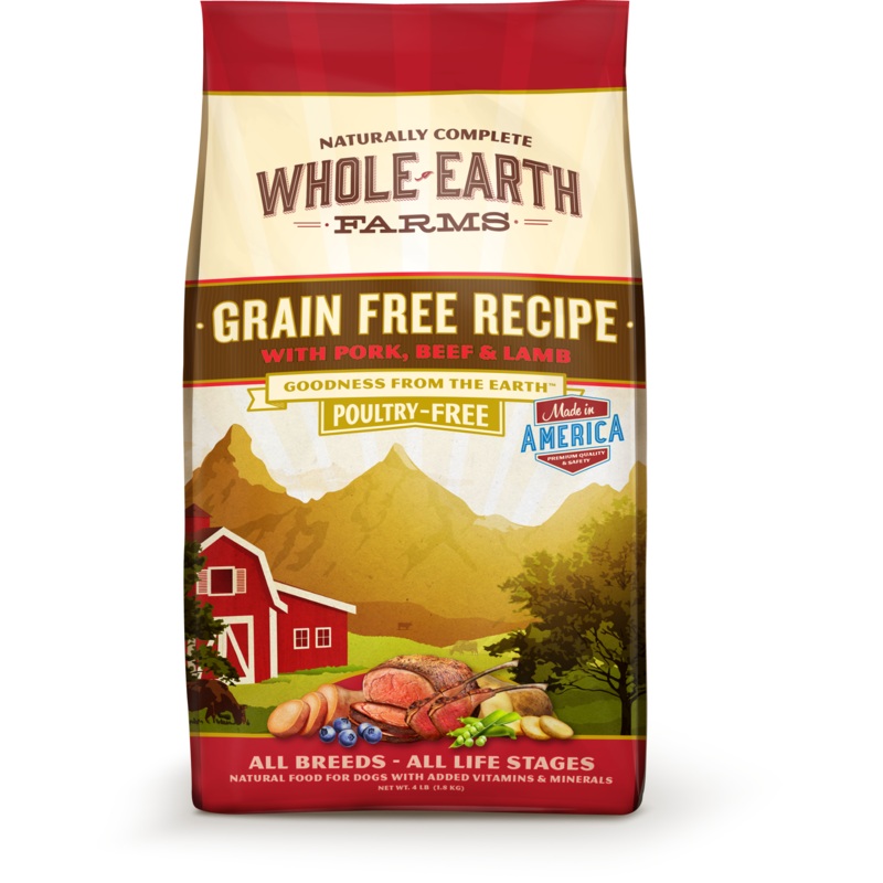 Whole Earth Farms Grain Free Pork Beef & Lamb Recipe Dry Dog Food