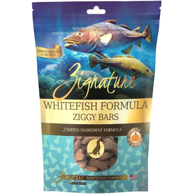 Zignature Ziggy Bars Whitefish Formula Dog Treats