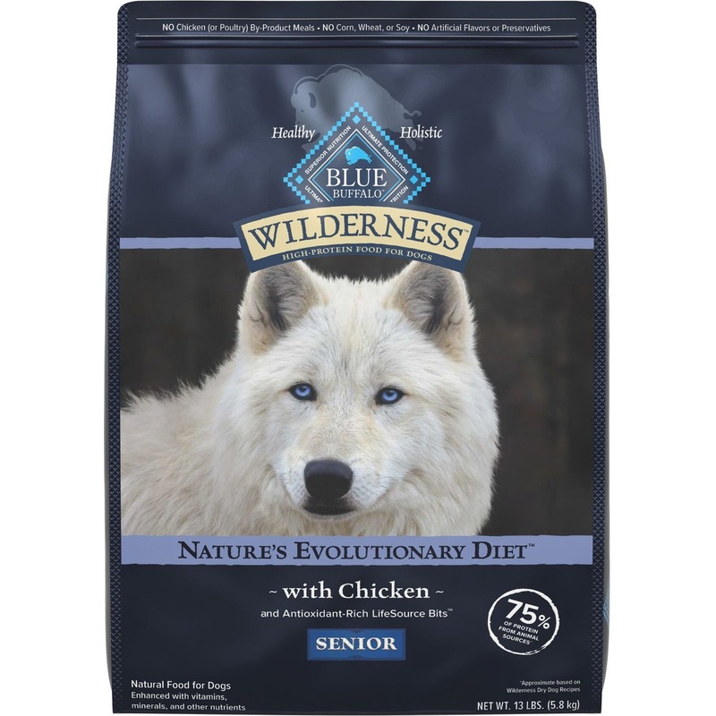 Blue Buffalo Wilderness Wholesome Grains Senior Chicken Recipe Dry Dog Food