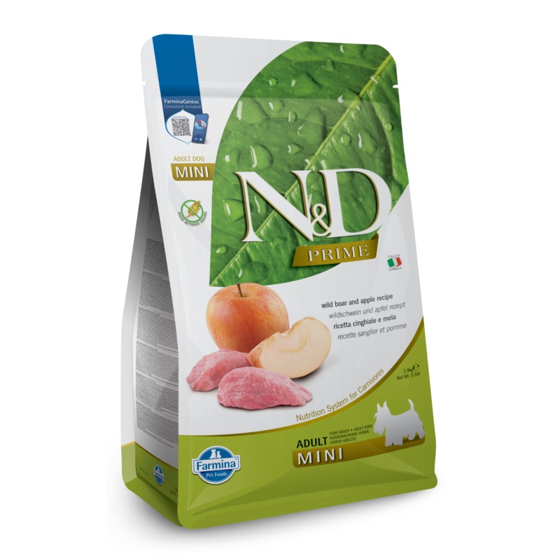Farmina N&D Prime Grain Free Wild Boar & Apple Mini Adult Dry Dog Food