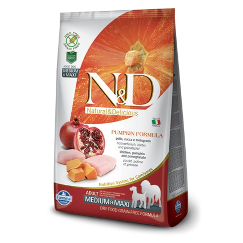 Farmina Pet Foods Medium & Maxi Adult Grain Free Chicken Pumpkin & Pomegranate Formula Dry Dog Food