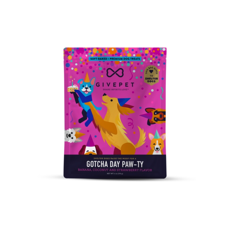 GivePet Gotcha Day Paw-Ty Soft Baked Treats for Dogs