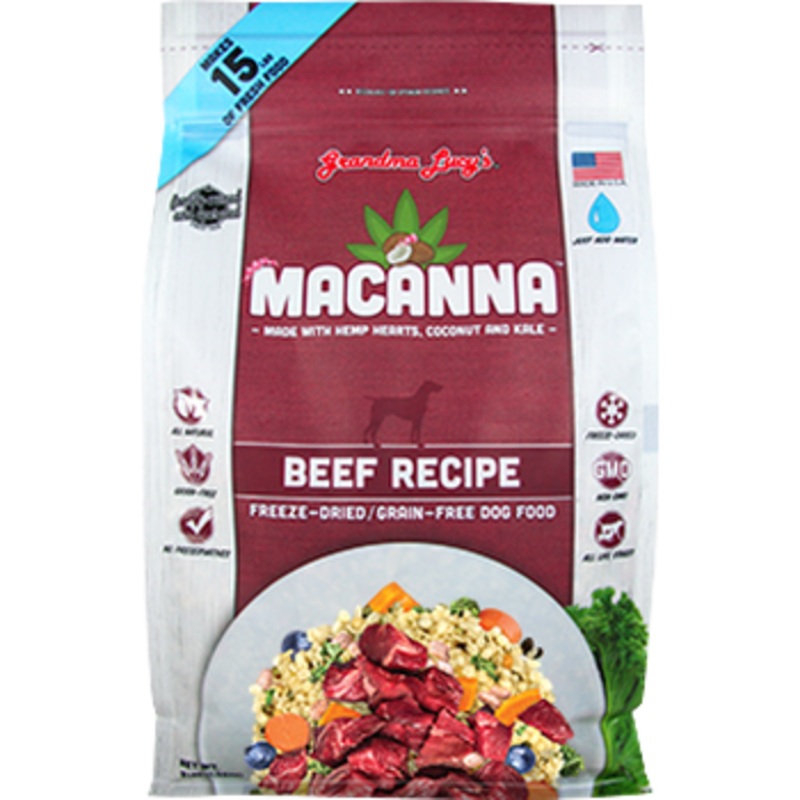 Grandma Lucy's Macanna Grain Free Beef Recipe Freeze-Dried Raw Dog Food