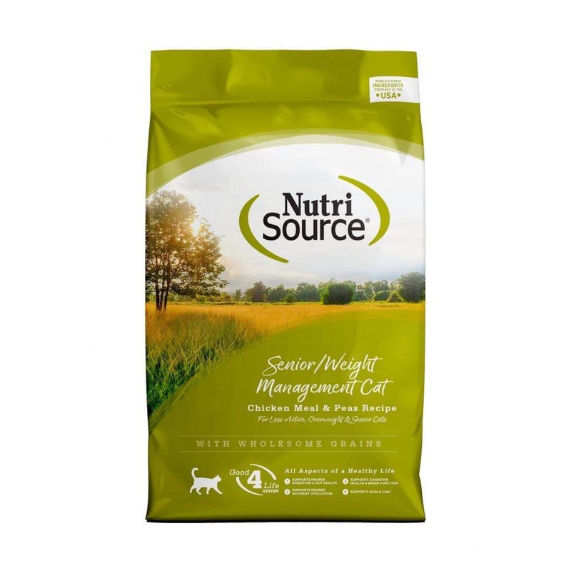 NutriSource Senior Weight Management Chicken & Rice Dry Cat Food
