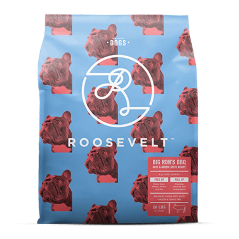 Roosevelt Big Ron's BBQ Beef & Green Lentil Grain Free Recipe Dry Dog Food