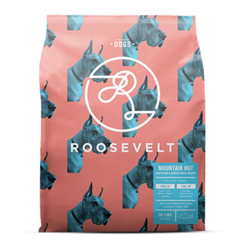 Roosevelt Mountain Hut Whitefish & Green Lentil Grain Free Recipe Dry Dog Food