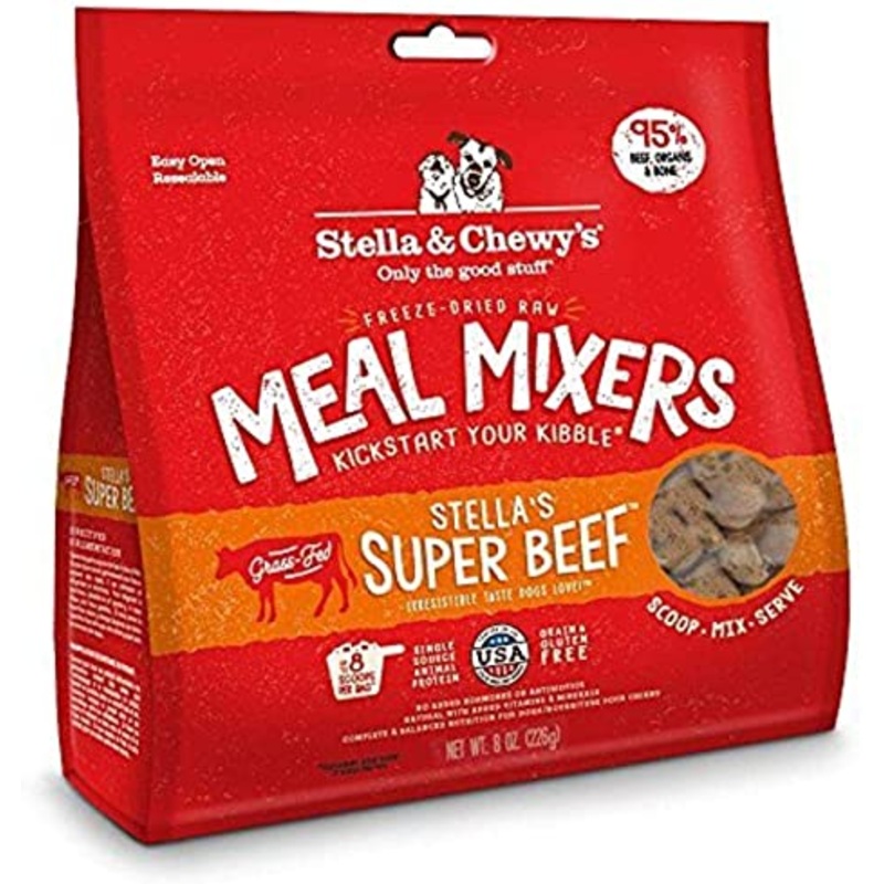 Stella & Chewy's Freeze Dried Raw Stella's Super Beef Meal Mixers Grain Free Dog Food Topper