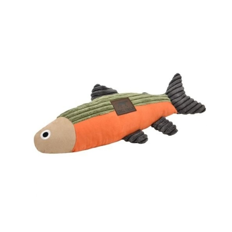 Tall Tails Plush FIsh Sage & Orange Dog Toy