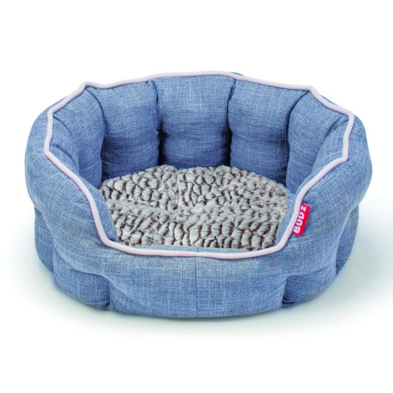 Bud'Z Round Deluxe Cuddler Blue Dog 29-24in 1pc