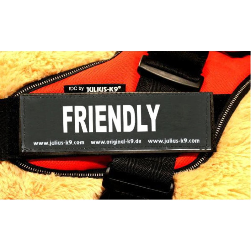 JULIUS-K9 IDC HARNESS LABEL & PATCH : FRIENDLY
