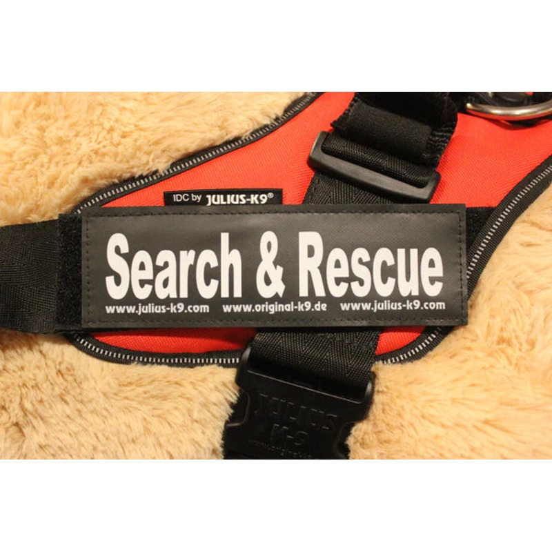 JULIUS-K9 IDC HARNESS LABEL & PATCH : SEARCH & RESCUE