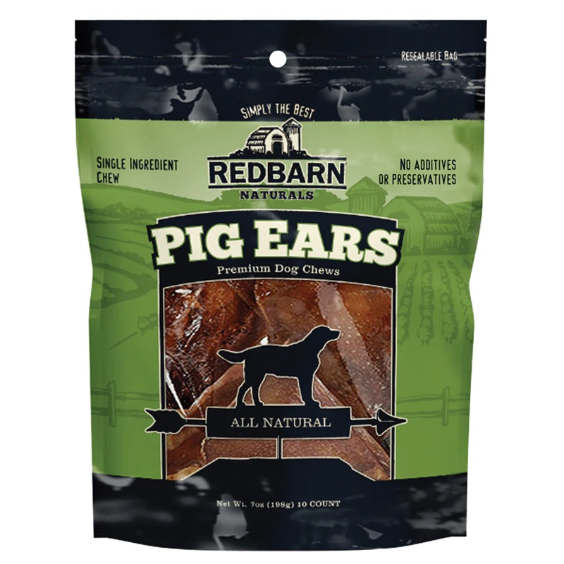 Red Barn Pig Ears Natural 10pc Dog