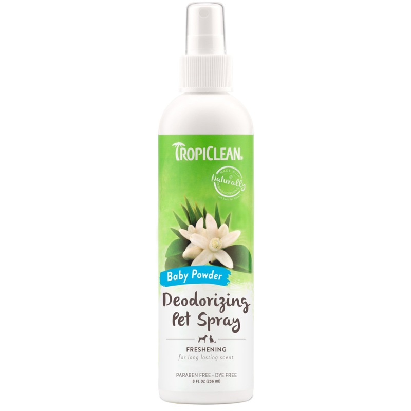 TROPICLEAN BABY POWDER DEODORIZING PET SPRAY