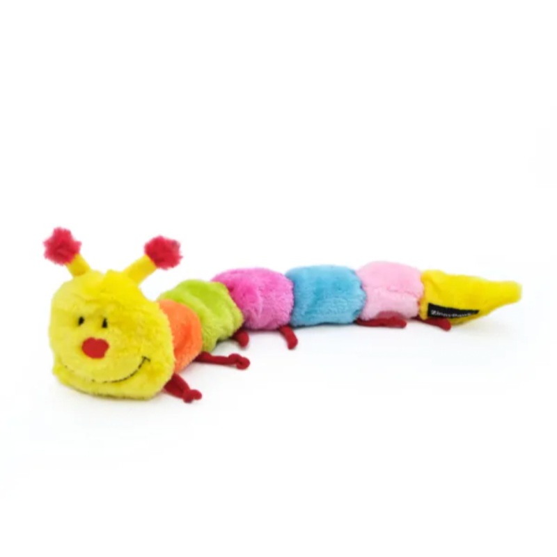 ZIPPY PAWS CATERPILLAR - LARGE WITH 7 SQUEAKERS