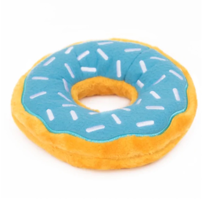 ZIPPY PAWS JUMBO DONUTZ DOG TOY - BLUEBERRY