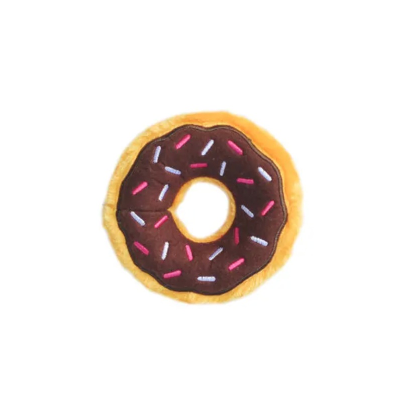 ZIPPY PAWS MINI DONUTZ DOG TOY - CHOCOLATE