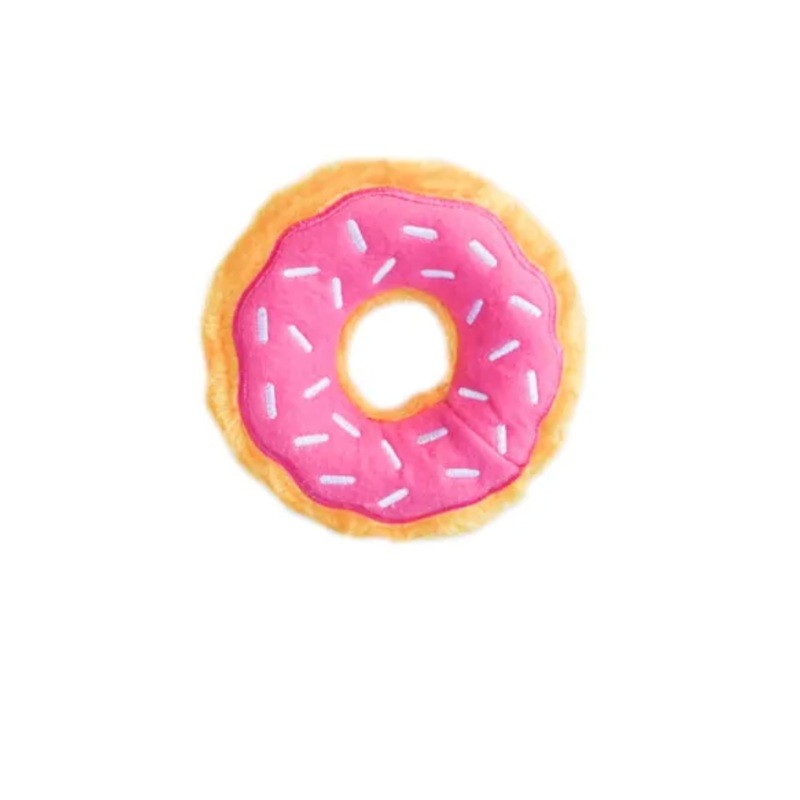 ZIPPY PAWS MINI DONUTZ DOG TOY - STRAWBERRY