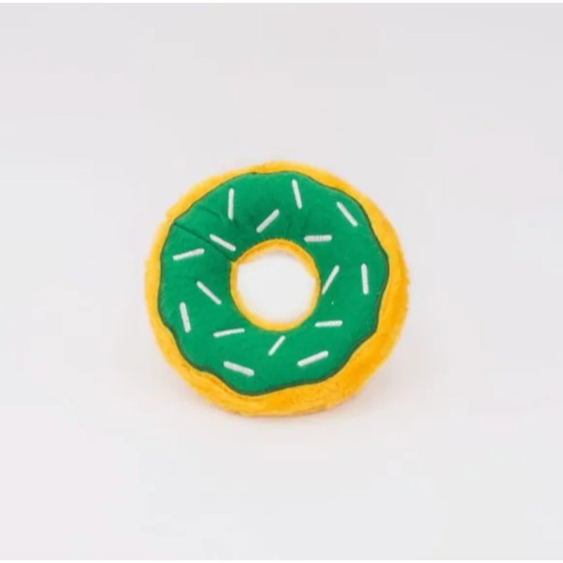 ZIPPY PAWS ST. PATRICK'S DONUTZ DOG TOY - SHAMROCK GREEN