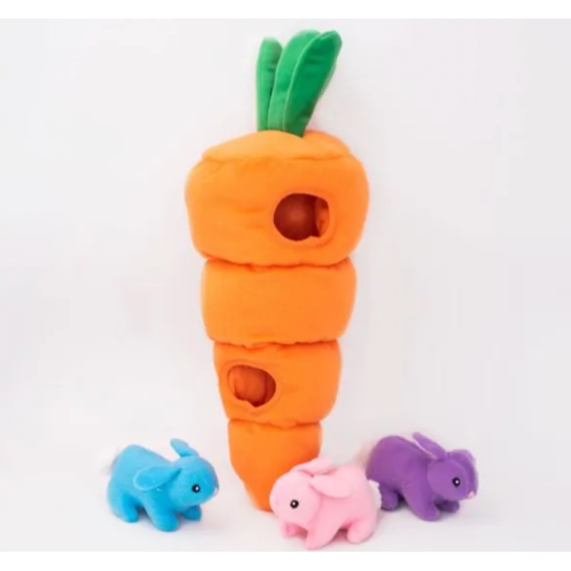 ZIPPY PAWS ZIPPY BURROW DOG TOY - EASTER CARROT