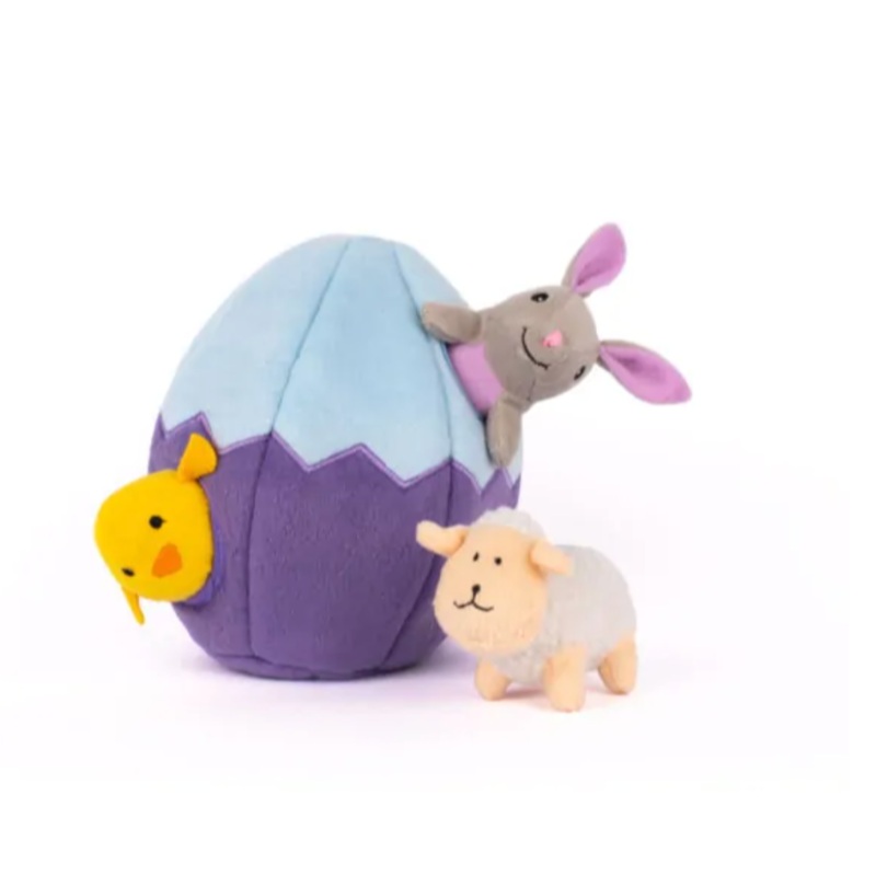 ZIPPY PAWS ZIPPY BURROW DOG TOY - EASTER EGG WITH FRIENDS