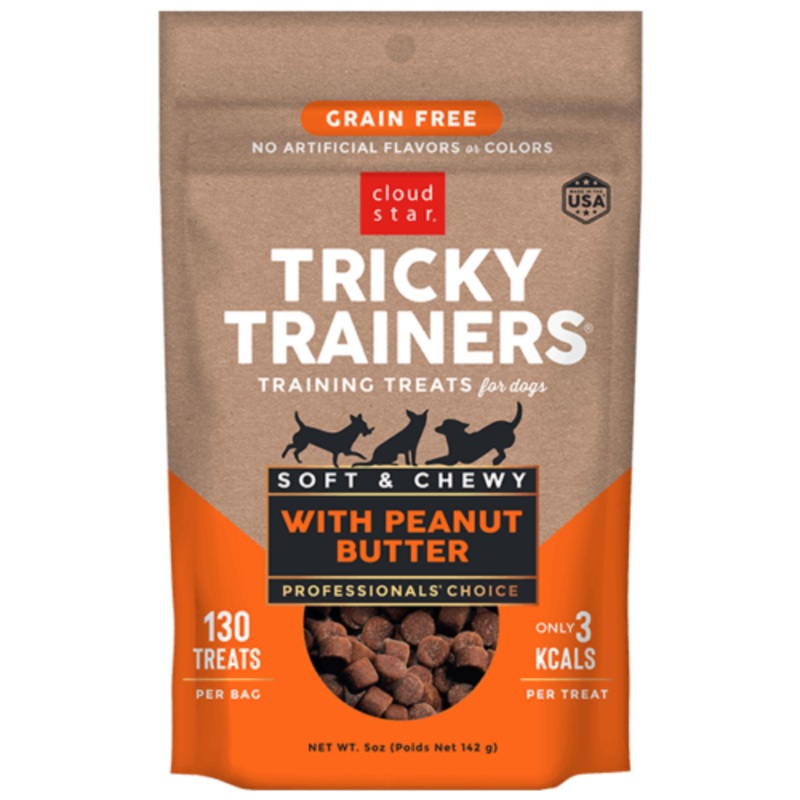 CLOUD STAR TRICKY TRAINERS GRAIN FREE SOFT & CHEWY WITH PEANUT BUTTER