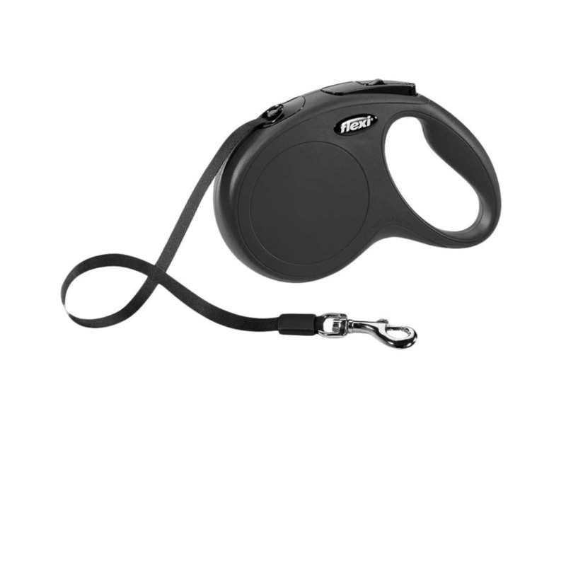FLEXI CLASSIC TAPE DOG LEASH - BLACK