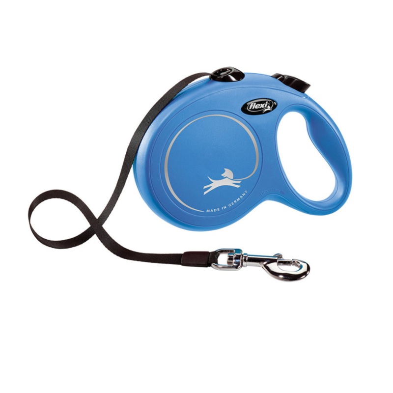 FLEXI CLASSIC TAPE DOG LEASH - BLUE