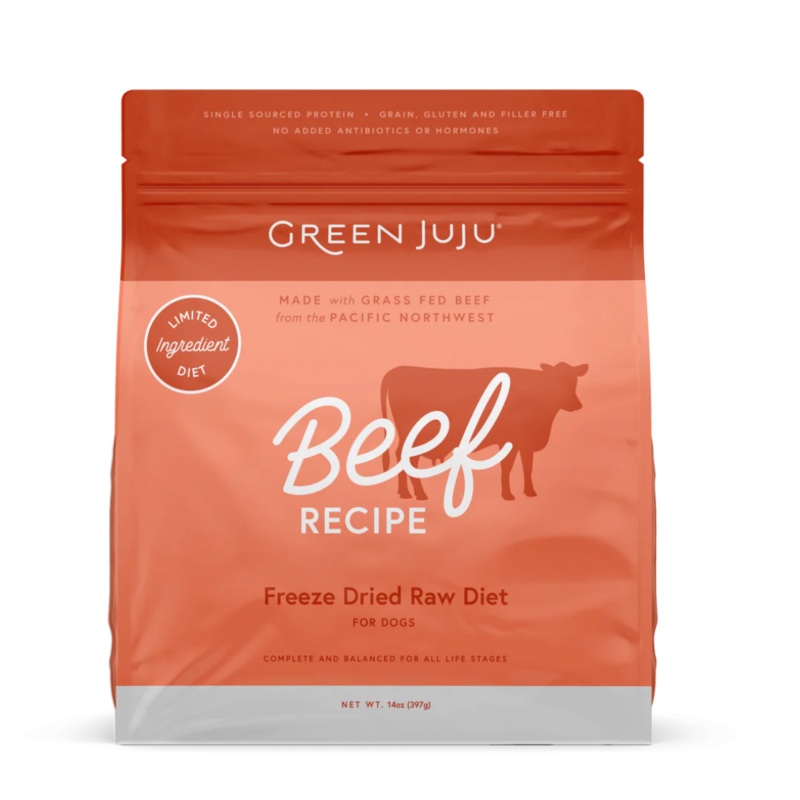 GREEN JUJU DOG FREEZE DRIED RAW BEEF 397 GM