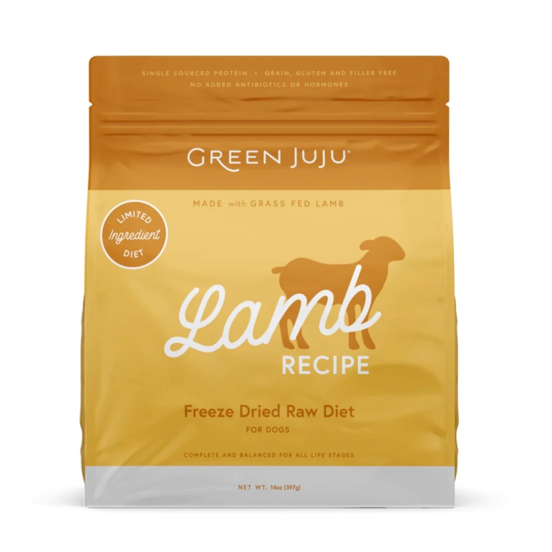 GREEN JUJU DOG FREEZE DRIED RAW LAMB 397 GM