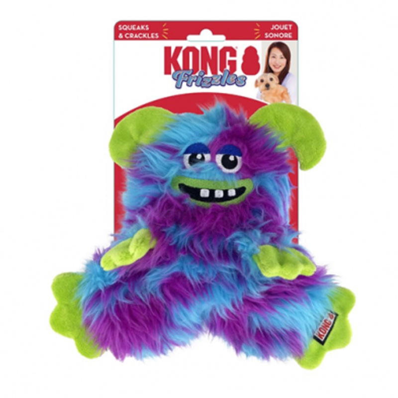 KONG FRIZZLES SPAZZLE DOG TOY ASSORTED COLOURS