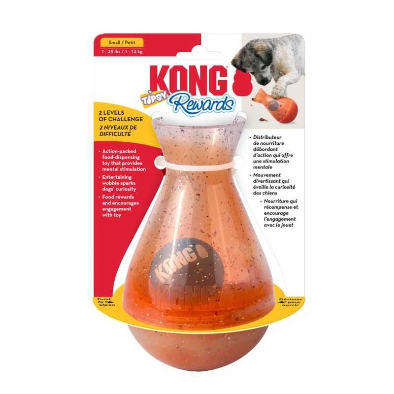 KONG TIPSY REWARDS TREAT DISPENSER DOG TOY