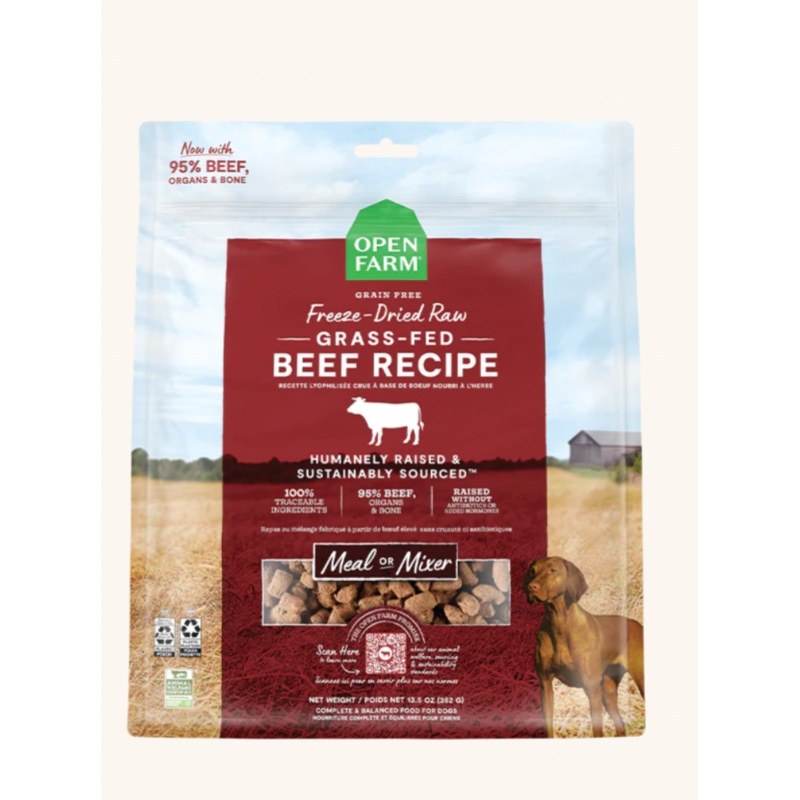 OPEN FARM GRASS-FED BEEF FREEZE DRIED DOG FOOD