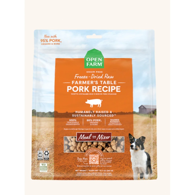 OPEN FARM HOMESTEAD PORK FREEZE DRIED DOG FOOD