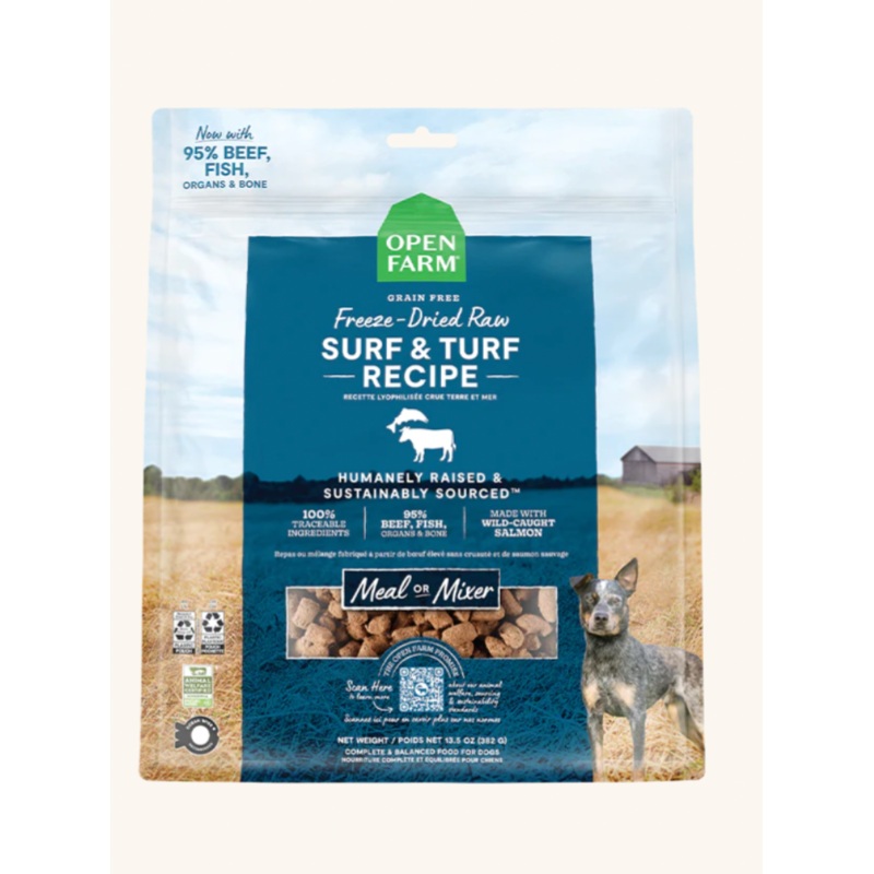 OPEN FARM SURF AND TURF FREEZE DRIED DOG FOOD