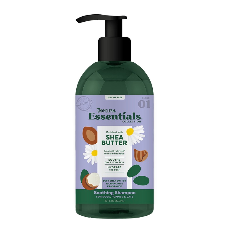 TROPICLEAN GOATS SHEA BUTTER MOISTURIZING SHAMPOO FOR DOGS, PUPPIES & CATS