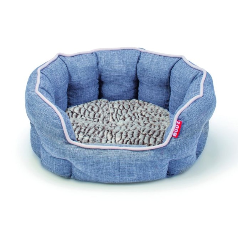 Bud'Z Round Deluxe Cuddler Blue Dog 22.5X20.5in 1pc