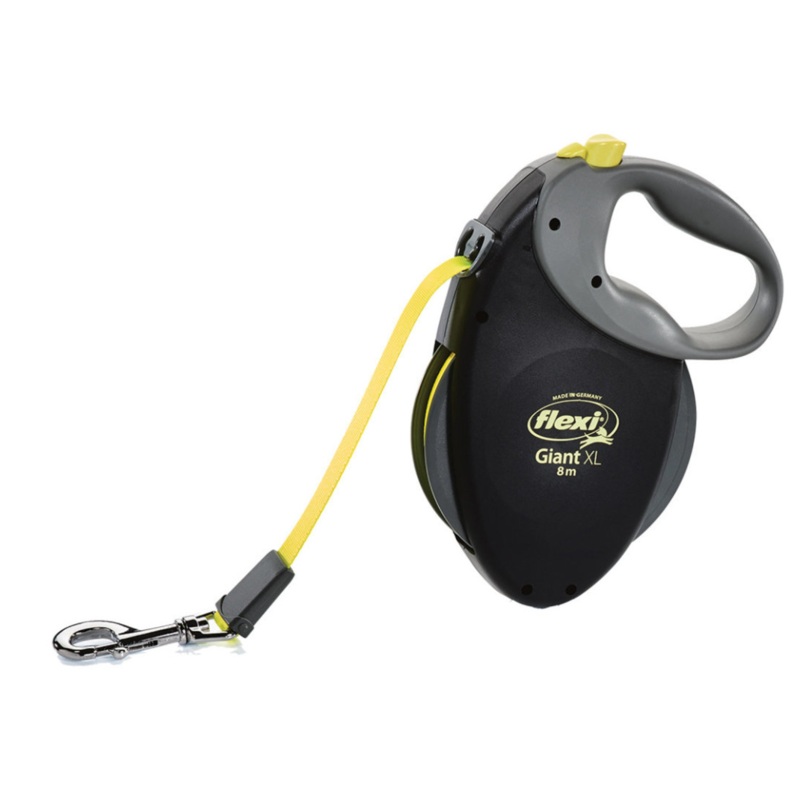 FLEXI GIANT TAPE DOG LEASH - BLACK 8M