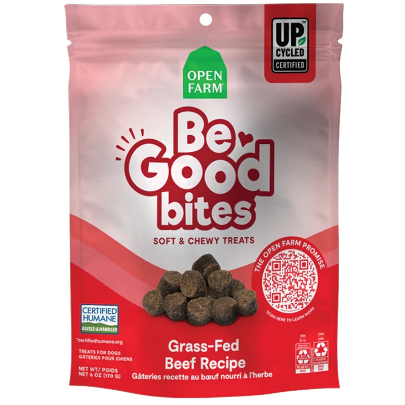 OPEN FARM BE GOOD BITES GRASS - FED BEEF DOG TREATS