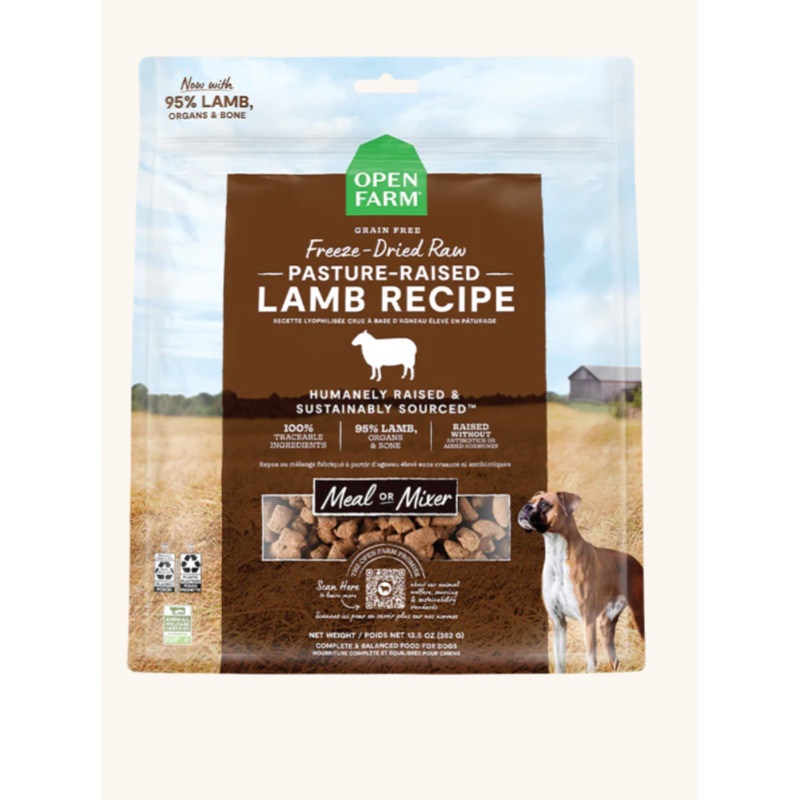OPEN FARM GRASS-FED LAMB FREEZE DRIED DOG FOOD
