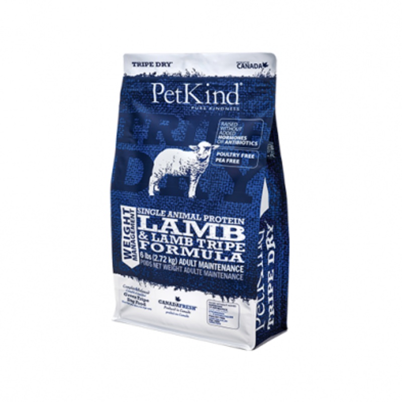 PetKind Tripe Dry Single Animal Protein Lamb & Lamb Tripe Weight Management Formula Dry Dog Food