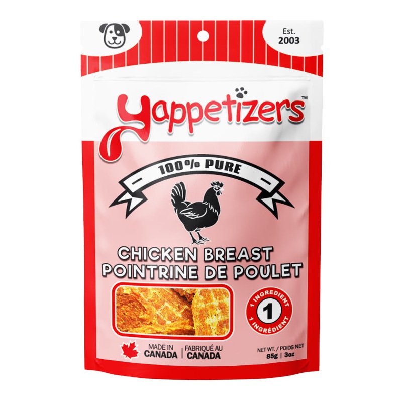 YAPPETIZER DOG TREAT CHICKEN BREAST