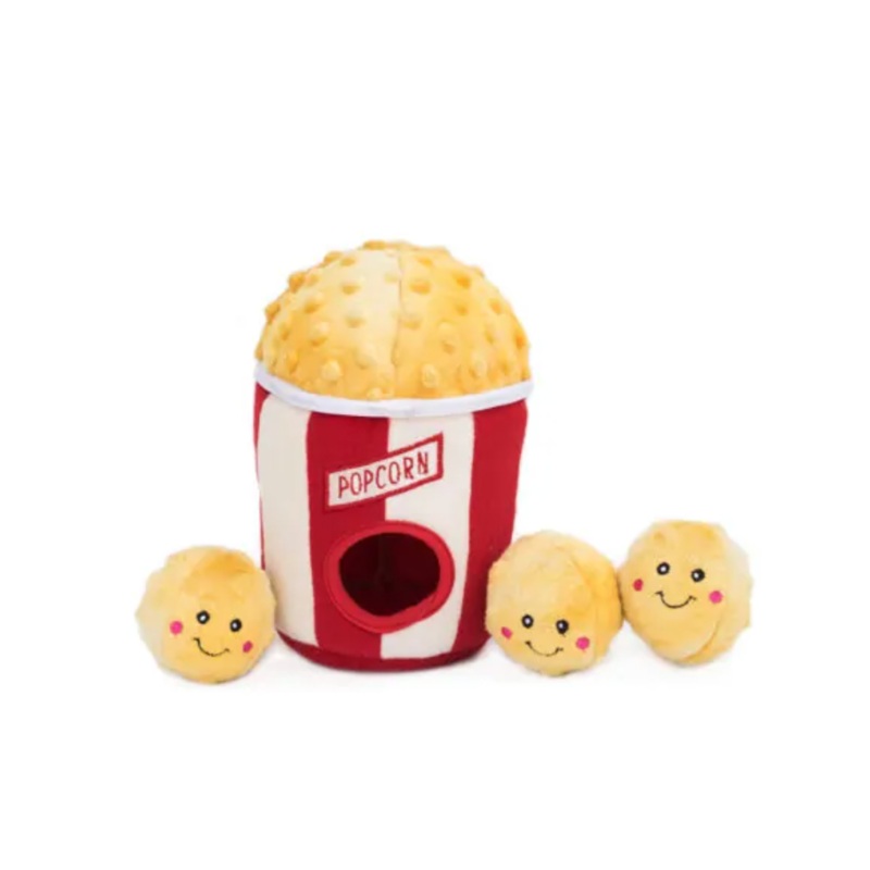 ZIPPY PAWS BURROW DOG TOY - POPCORN BUCKET