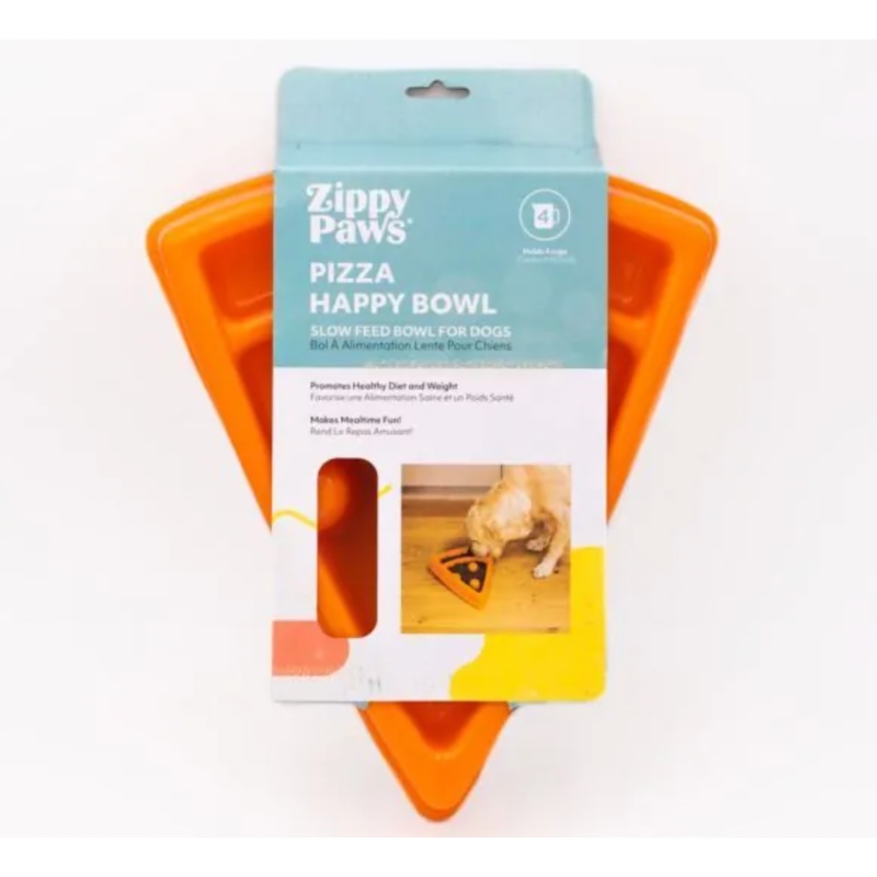 ZIPPY PAWS HAPPY DOG BOWL - PIZZA