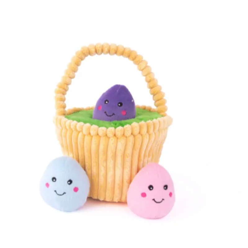 ZIPPY PAWS ZIPPY BURROW DOG TOY - EASTER EGG BASKET