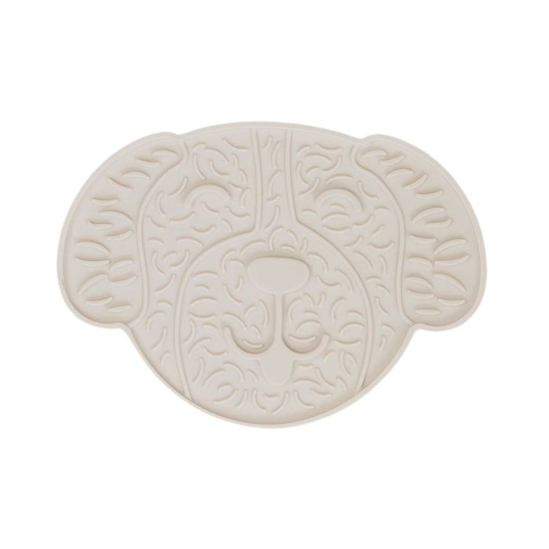 Dexypaws Dog Head Enrichment Licking Mat, White Cat & Dog