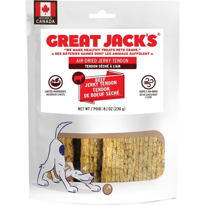 GREAT JACK'S AIR DRIED BEEF JERKY TENDER BARS DOG TREATS