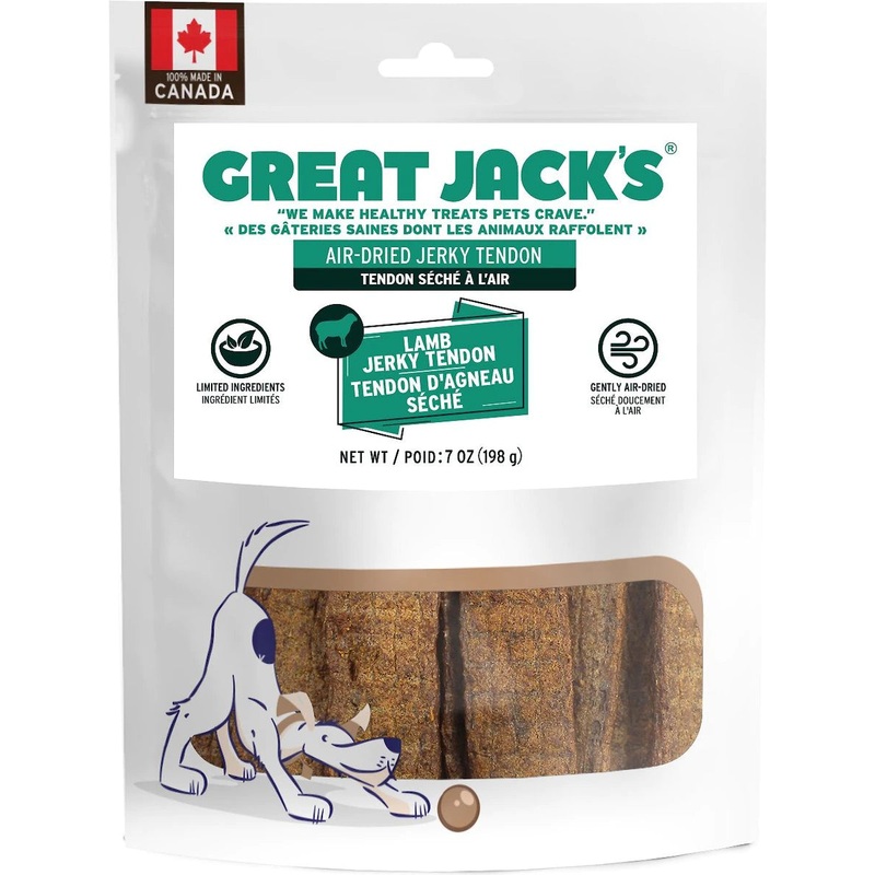 GREAT JACK'S AIR DRIED LAMB JERKY TENDER BARS DOG TREATS