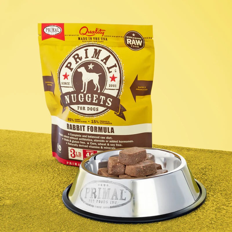PRIMAL CANINE RAW FROZEN NUGGETS - RABBIT